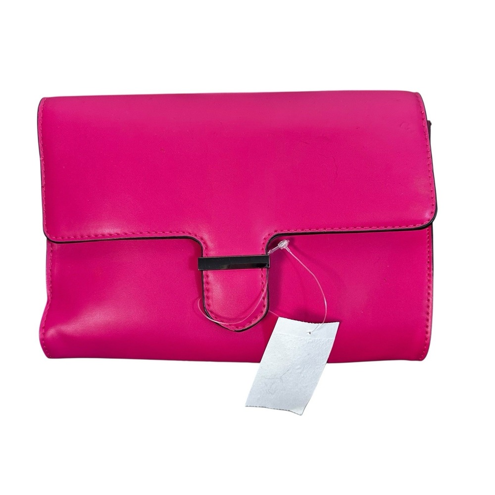 A New Day Clutch Crossbody Purse Detachable Handle Hot Pink‎